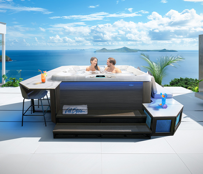 Calspas hot tub being used in a family setting - Bartlett